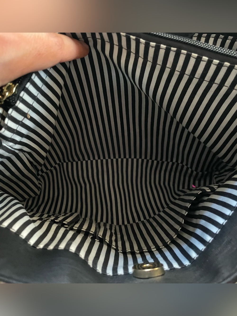 LUV BETSEY Floral Striped Tote Purse Bag Betsey Johnson - Picture 6 of 12